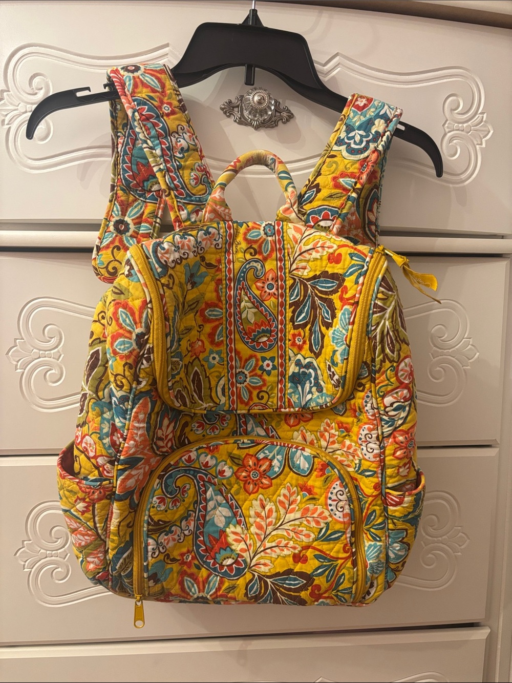 Vera Bradley (Retired Pattern!) Sunflower Paisley Quilted Backpack